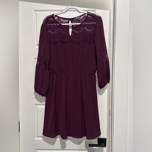 Lily Rose Deep Purple Lace Dress